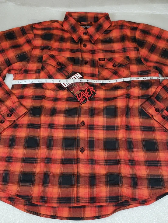 NWT DIXXON Men's Medium Slayer Hell Awaits Flannel Shirt - Picture 7 of 12